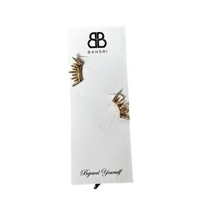 Bansri Anthropologie Women’s Gold Rhinestone Cuff Earrings NWT